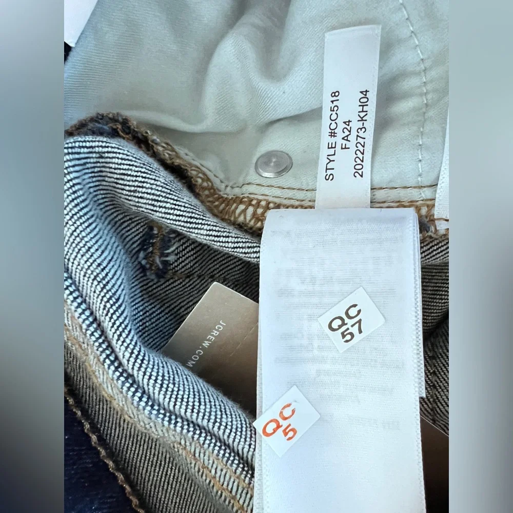 J.Crew '03 Kick Out Jeans kicky raw hem in Dark indigo Wash Size 28 New with tag - Picture 11 of 14